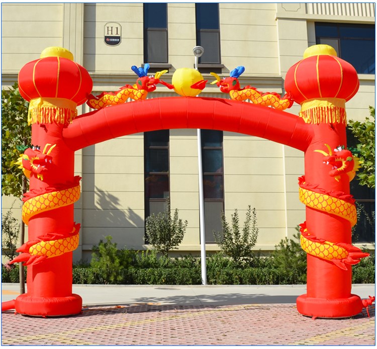 阳江镇充气灯笼柱拱门